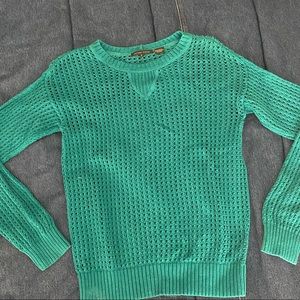 Pretty blue green colored sweater